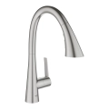 Grohe Zedra bateria zlewozmywakowa z wyciąganą wylewką, stal nierdzewna 32294DC2