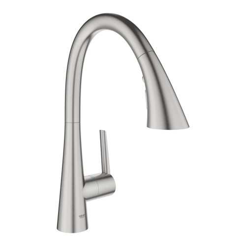 Grohe Zedra bateria zlewozmywakowa z wyciąganą wylewką, stal nierdzewna 32294DC2