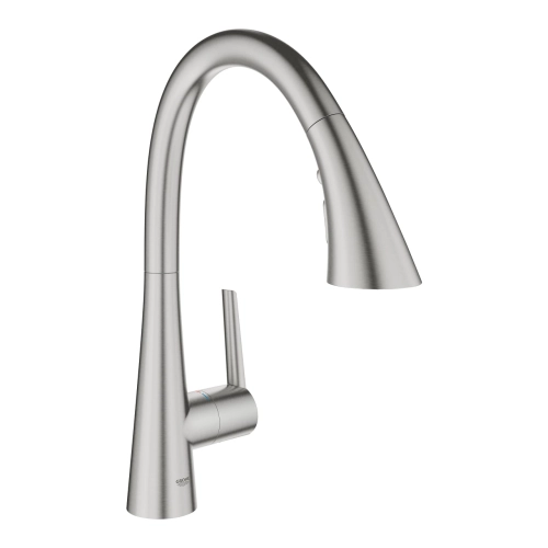 Grohe Zedra bateria zlewozmywakowa z wyciąganą wylewką, stal nierdzewna 32294DC2