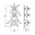 Paffoni Modular Box bateria wannowa-prysznicowa podtynkowa z termostatem, czarny mat MDE018NO