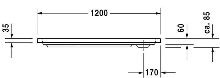 Duravit D-code brodzik prostokątny 120x80x6cm, biały 720113000000000