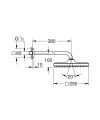 Grohe Tempesta 250 Cube deszczownica kwadratowa 250mm z ramieniem 380mm 26687000