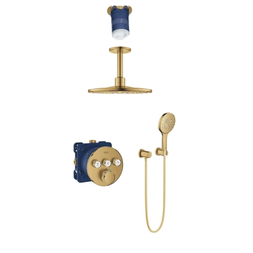 Grohe Grohtherm SmartControl zestaw prysznicowy podtynkowy, złoty szczotkowany - brushed cool sunrise 29121GN0-03