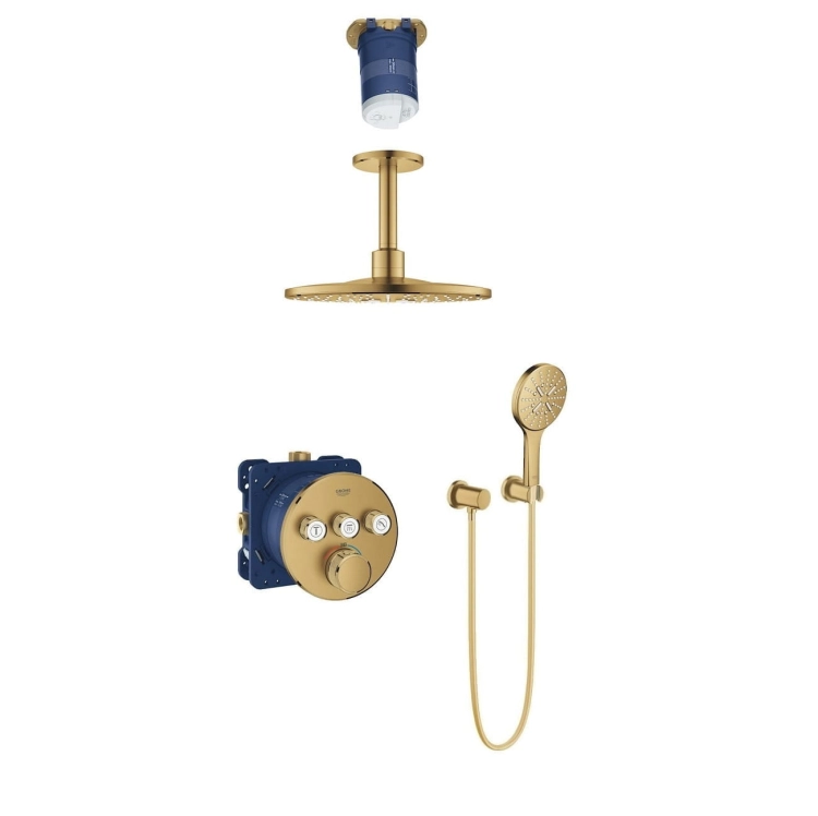 Grohe Grohtherm SmartControl zestaw prysznicowy podtynkowy, złoty szczotkowany - brushed cool sunrise 29121GN0-03