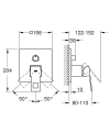 Grohe Eurocube bateria wannowo-prysznicowa 3-drożna, podtynkowa, element zewnętrzny, stal nierdzewna 24094DC0
