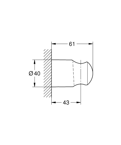 GROHE Relexa uchwyt punktowy ścienny, chrom 28605000