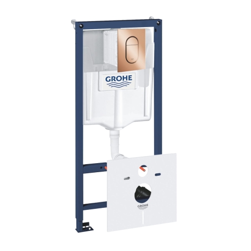 GROHE Rapid SL 4:1 zestaw ze stelażem do miski podwieszanej, przycisk Skate Cosmopolitan S warm sunset 39750DA0-03