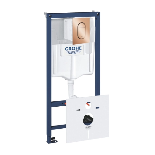 GROHE Rapid SL 4:1 zestaw ze stelażem do miski podwieszanej, przycisk Skate Cosmopolitan S warm sunset 39750DA0-03