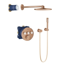 GROHE SmartControl zestaw prysznicowy podtynkowy z deszczownicą, miedziany szczotkowany - brushed warm sunset 29121DL0-02