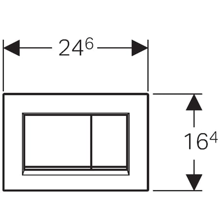 Geberit Sigma30 przycisk spłukujący, chrom/chrom błyszczący 115.883.KN.1