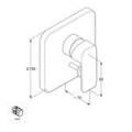 Kludi Pure&Style bateria wannowo-pryszniowa podtynkowa, elementy zewnętrzny 404190575