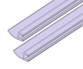 Novellini uszczelka dolna parawanu nawannowego 2szt R51AUR203-TR