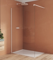 Sanswiss Walk-In EASY STR4P ścianka boczna wolnostojąca 110cm, profile biały mat, szkło bezbarwne, STR4P1100907