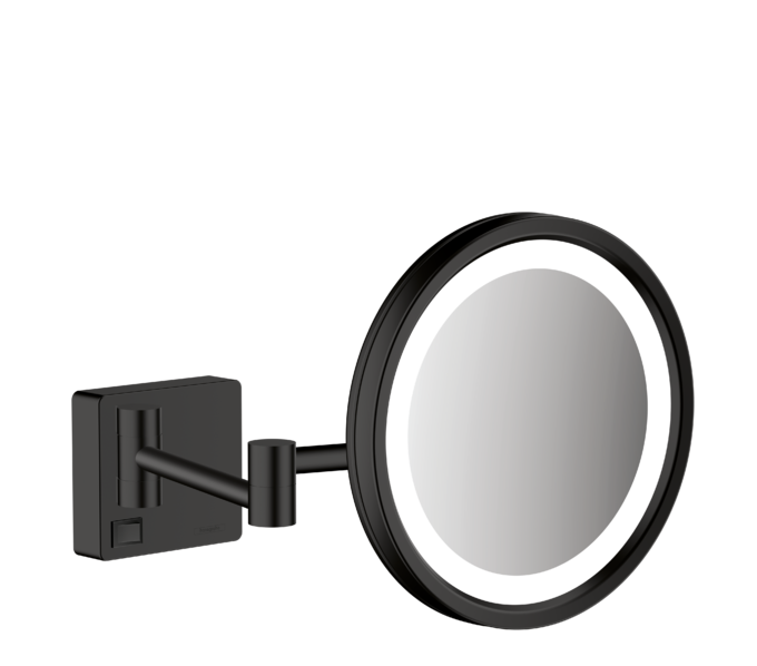 HANSGROHE AddStoris lusterko kosmetyczne z oświetleniem LED, czarny mat 41790670.png