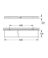 GROHE Allure półka L-600mm, złoty szczotkowany - brushed cool sunrise 40965GN1