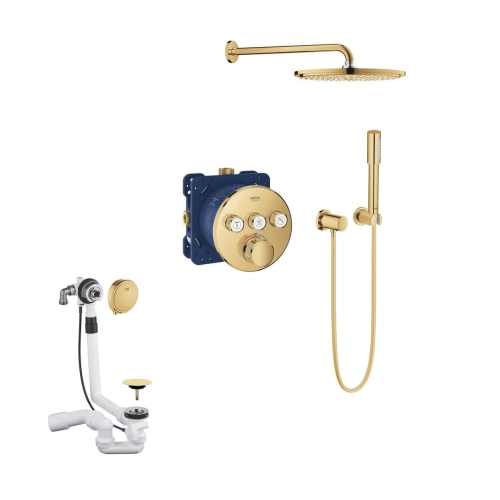 Grohe Grohtherm SmartControl zestaw wannowy podtynkowy z deszczownicą i napełnianiem przez przelew, cool sunrise 29121GL008.jpg