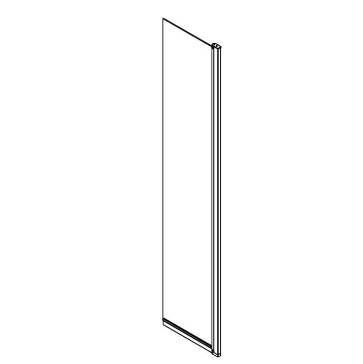 SANSWISS Easy element ruchomy 420 mm, prawy, profil srebrny połysk, szkło wzór drzewo BTE2.R.0420.50.62