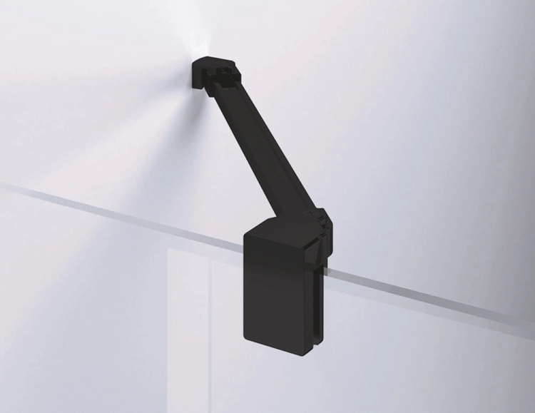 Ronal Walk-In EASY wspornik narożny czarny mat RE.06.1000