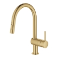 GROHE Minta bateria zlewozmywakowa z wyciąganą wylewką, złoty szczotkowany - brushed cool sunrise 32321GN2