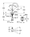 GROHE Atrio bateria umywalkowa rozmiar L, grafit szczotkowany - brushed hard graphite 32042AL3
