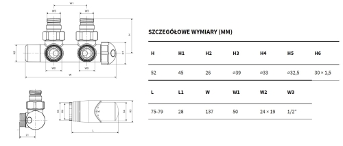 Excellent Volaro 2.0 zintegrowany zestaw termostatyczny lewy, czarny mat GREX.VO2.50L.BL