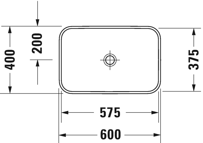 Duravit Happy D.2 Plus umywalka nablatowa 60x40cm, antracyt mat 235960.13.00