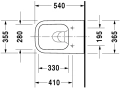 Duravit Happy D.2 Rimless miska podwieszana 54x36,6cm antacyt mat 222209.89.00