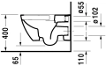 Duravit Happy D.2 Rimless miska podwieszana 54x36,6cm antacyt mat 222209.89.00