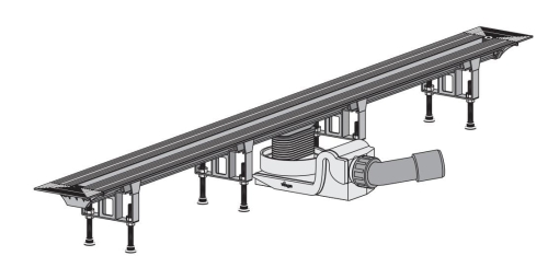 Viega Advantix Vario 686277 odpływ liniowy regulowany 30-120 cm model 4965.10 z rusztem SR2 stal połysk
