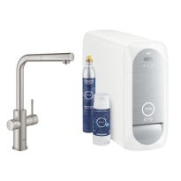 GROHE Blue Home zestaw startowy z wylewką w kształcie L, stal nierdzewna 31539DC0