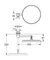 GROHE Selection lusterko kosmetyczne, złoty błyszczący - cool sunrise 41077GL0