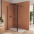 SANSWISS Walk-In EASY STR4P ścianka boczna wolnostojąca 120cm+40,6cm, czarny mat STR4P1200607+BTE304060607