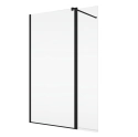 SANSWISS Walk-In EASY STR4P ścianka boczna wolnostojąca 150cm+40,6cm, czarny mat STR4P1500607+BTE304060607