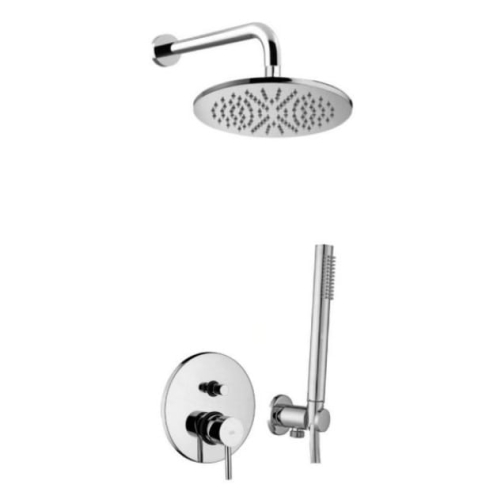 Paffoni Light zestaw prysznicowy podtynkowy z deszczownicą 225mm, chrom LIG015ZSC2A.CR