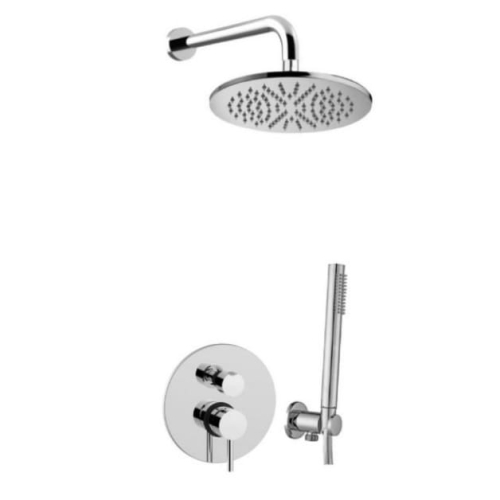 Paffoni Light komplet prysznicowy podtynkowy z deszczownicą 225mm, chrom, LIG018ZSC2A.CR