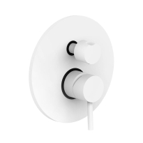 Paffoni Light bateria wannowo-natryskowa podtynkowa, 3-drożna, biały mat LIG019BO