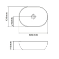 Vitalle Verdena 60 umywalka nablatowa 60x42x14cm, biała 41746011121000VL