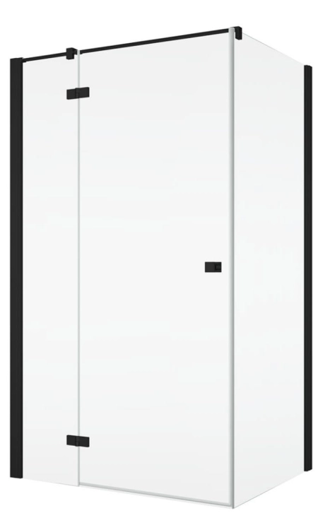 SANSWISS Annea black kabina kwadratowa 75x75cm, drzwi skrzydłowe, lewa, profil czarny mat, szkło bezbarwne AN13G0750ANT107500607