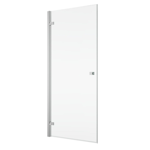 Ronal Annea drzwi skrzydłowe 90cm(88,4-90cm), lewe, profile srebrny połysk, szkło bezbarwne AN1CG09005007