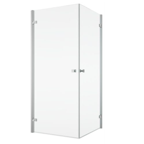 SANSWISS Annea kabina kwadratowa 90x90cm, drzwi skrzydłowe, profil srebrny połysk, szkło bezbarwne AN1CG09005007+AN1CD09005007