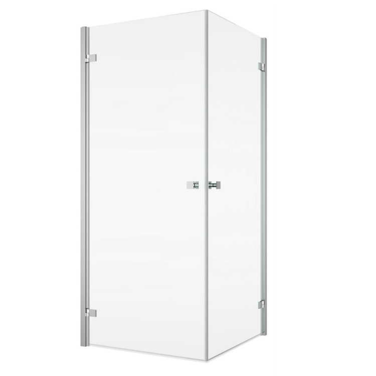 SANSWISS Annea kabina kwadratowa 90x90cm, drzwi skrzydłowe, profil srebrny połysk, szkło bezbarwne AN1CG09005007+AN1CD09005007