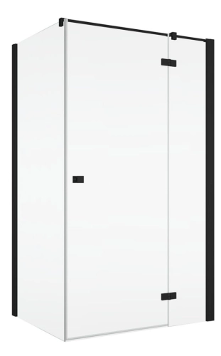 SANSWISS Annea black kabina prostokatna 120x75cm, prawa, drzwi skrzydłowe, profil czarny mat, szkło bezbarwne AN13D1200ANT107500607