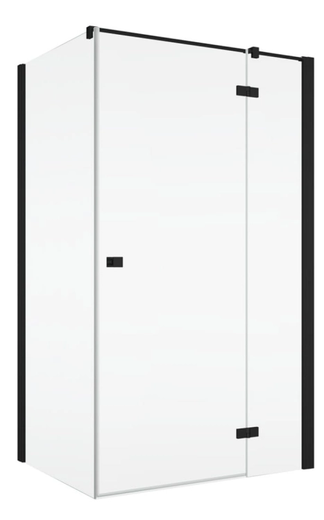 SANSWISS Annea black kabina prostokatna 110x80cm, prawa, drzwi skrzydłowe, profil czarny mat, szkło bezbarwne AN13D1100ANT108000607