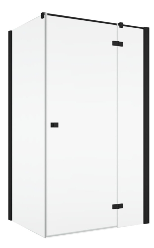 SANSWISS Annea black kabina prostokatna 100x70cm, prawa, drzwi skrzydłowe, profil czarny mat, szkło bezbarwne AN13D1000ANT107000607