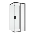 Sanswiss Divera kabina trójścienna 100x100x100cm, profil czarny mat, szkło bezbarwne D22SE2B1000607+D22F11000607+D22EV1.06.500