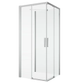 Sanswiss Divera kabina trójścienna 100x100x100cm, profil srebrny połysk, szkło bezbarwne D22SE2B1005007+D22F11005007+D22EV1.50.500