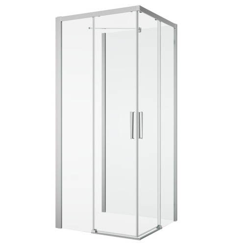 Sanswiss Divera kabina trójścienna 100x100x100cm, profil srebrny połysk, szkło bezbarwne D22SE2B1005007+D22F11005007+D22EV1.50.500