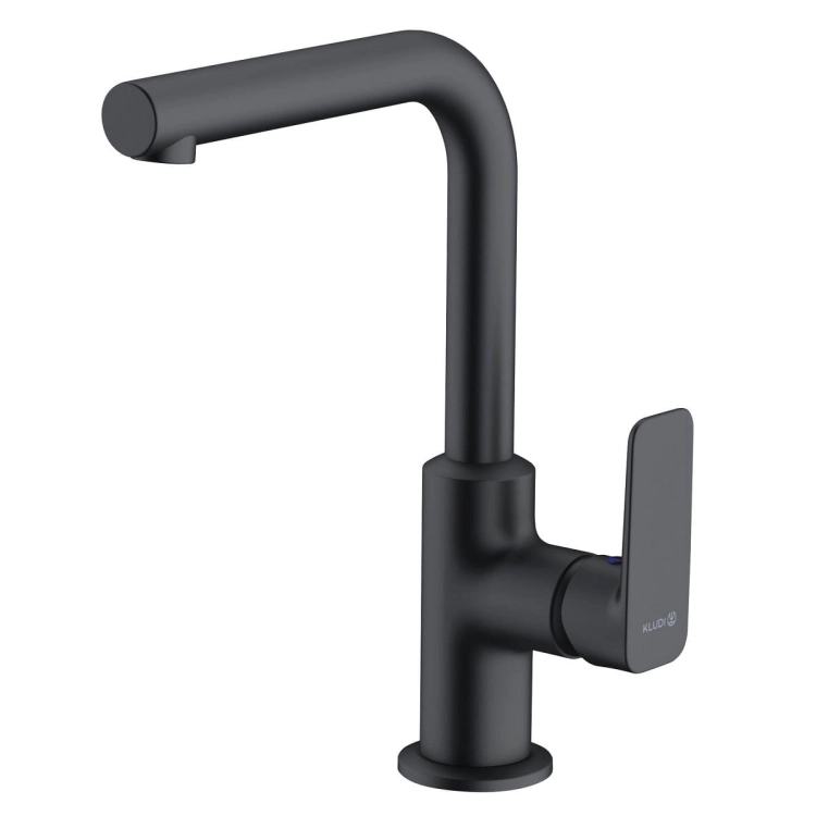 Kludi Pure&Style 220 bateria umywalkowa, czarny mat 400243975