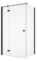 SANSWISS Annea black kabina prostokątna 90x80cm, lewa, drzwi skrzydłowe, profil czarny mat, szkło bezbarwne AN13G0900ANT108000607