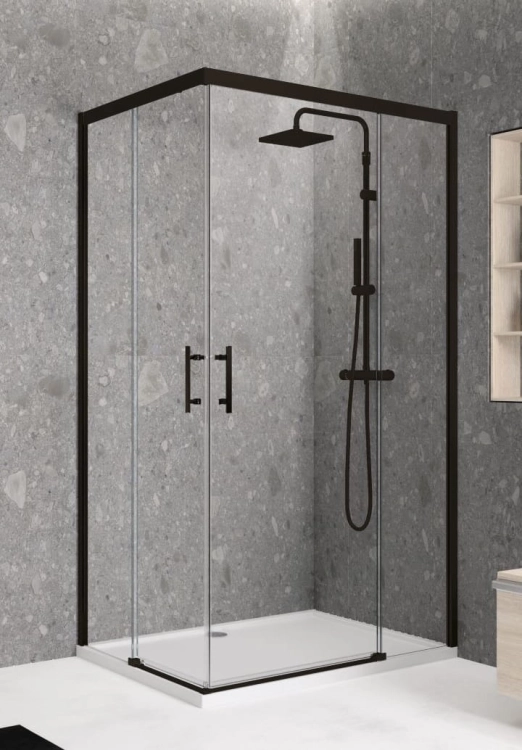 Novellini Kali A-H Nero kabina prostokątna 100x80cm KALIAH76L96L-1H